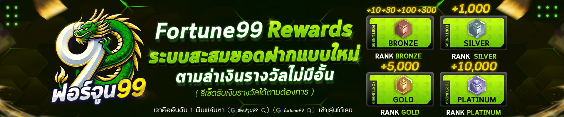 fortune 99 ระบบสะสมยอดฝากแบบใหม่